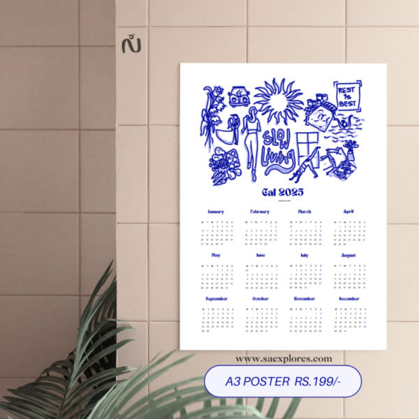 Calendar 2025 - A3 Printable Poster - Image 3